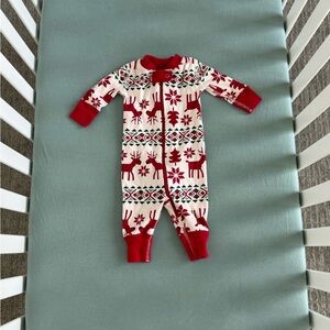 Hanna Andersson Festive Red and White Kids Footie